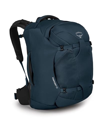 Osprey Farpoint 55L Men's Travel Backpack, Muted Space Blue - color: Muted Space Blue, size: 55L