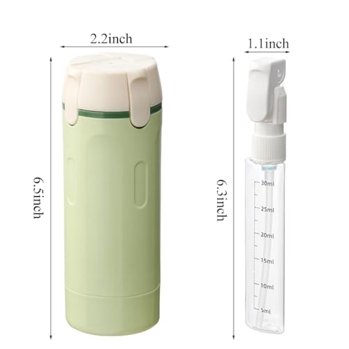 4 in 1 Travel Dispenser, 4 Pack 1OZ/30ML Travel Bottles with Stickers for Toiletries, Leak Proof Travel Size Containers, Portable for Shampoo Lotion Conditioner Cream Green