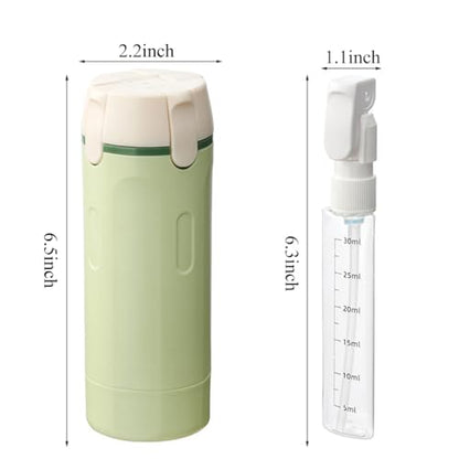 4 in 1 Travel Dispenser, 4 Pack 1OZ/30ML Travel Bottles with Stickers for Toiletries, Leak Proof Travel Size Containers, Portable for Shampoo Lotion Conditioner Cream Green