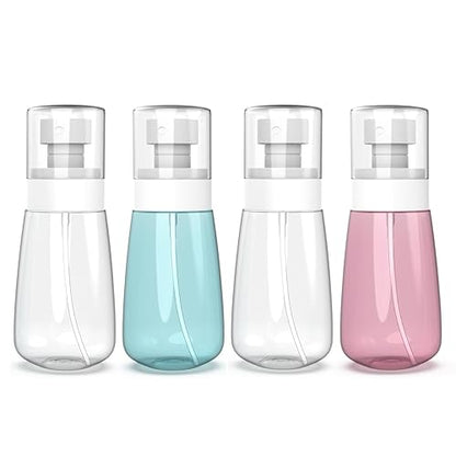 RELANOR Pack 4 Small Spray Bottle Travel Size 2oz/60ml - Fine Mist Mini Empty Spray Bottles - Leak Proof - for Toners, Face & Hair Mist - size: 60 ml - Pack 4