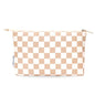 Narwey Small Checkered Makeup Bag for Purse Small Cosmetic Bag Women Travel Makeup Pouch Zipper Pouch (Light Checkerboard) - color: AB-Light Checkerboard)