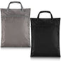 Oudain 2 Pcs Travel Laundry Bags Waterproof with Handle Dirty Clothes Bag for Traveling Hanging Laundry Hamper with Two Zippered Pockets Washable Reusable for Sports Home Travel College - color: Black, Gray