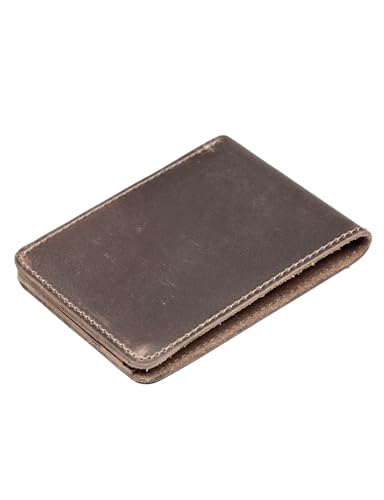 Handcrafted Genuine Leather Wallets, Minimalist Cardholders, and Passport Covers, Handmade Gift - color: Chestnut, style: Bifold Wallet