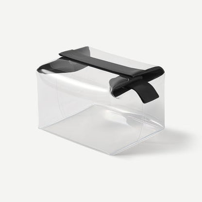 Cadence Parcel - Clear Kit with Magnetic Closure - Durable and Leak-Resistant Travel Toiletry Kit - Modular Design - Hygiene Bag for Travel Essentials - 2 Qt - Ink - color: Ink, size: Large