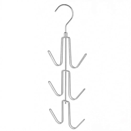 ZEDODIER Purse Organizer for Closet, Heavy-Duty Hanging Purse Hanger Closet Holds Up to 6 Purses, Metal Rotating Space Saving Bag Holder Handbag Storage Hook Backpack Rack, Silver - color: Silver, size: 1 Pack