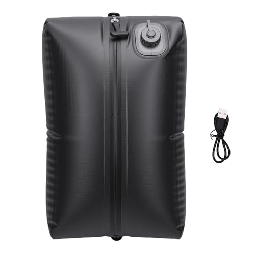 Naroote 20L Reusable Travel Vacuum Bag, Built in Pump Rechargeable Folding Compression Bag, Luggage Space Saver Packing Tool, Ideal for Camping Carry On Suitcases Backpack Seal (Black Grid) - color: Black Grid