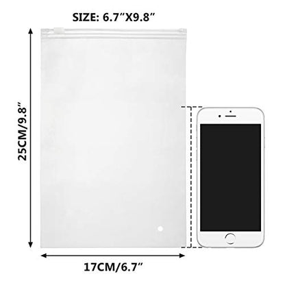 6x9 inch 100pcs Small Storage Bags with Zipper, Plastic Poly Bags for Shipping, Organizing Gloves, Phone Case, Sealable Poly Mailers for Packaging Clothing - size: 6x9"
