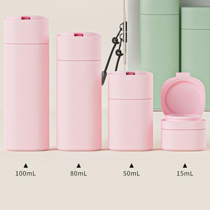 Travel Bottles Set - TSA Approved Leak Proof Squeezable Containers for Toiletries, Conditioner, Shampoo, Lotion & Body Wash Accessories (gray) - color: gray