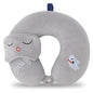 Kids Neck Pillow for Travel with Sleep Eye Mask, Cute Travel Neck Pillow, Memory Foam Flight Sleeping Headrest Pillow for Boys & Girls, Airplane, Train, Car, Home Use - Little Shark - color: Little Shark