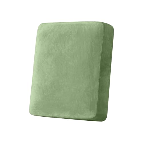 Couch Cover Stretch Velvet Sofa Cushion Cover 1-Piece - Elastic Washable Slipcover for Seat or Backrest, Couch Seat Covers for Sofas (Avocado Green) - color: Avocado Green, size: 1PC Seater or Backrest