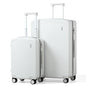 Hanke Hard Shell Luggage Sets 2 Pieces, Carry On and Checked Luggage Sets with Spinner Wheels, Durable PC Hardside Rolling Suitcase for Travel (20/28 Inch, Smoke White) - color: Smoke White, size: 2-Piece Set(20/28)