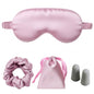 Silk Satin Sleeping Eye Mask, Light Purple Sleep Eye Mask Night Blindfold for Women and Men, Soft Breathable Blackout Eyeshade Eye Cover for Travel, Wedding Bridesmaid Gift - color: Light Purple