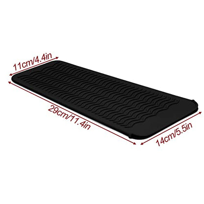 2PCS Silicone Heat Resistant Mat Pouch for Hair Straightener, Curling Iron, Flat Iron and Hot Hair Tools Black - color: Black, size: 2 Pack