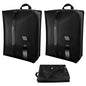 Reusable TPU Travel Vacuum Compression Bags - Waterproof Space Saver Bags for Luggage, Suitcase, Backpack, Storage Organizer (No Pump Required, 2 Pack, Black) - color: Black