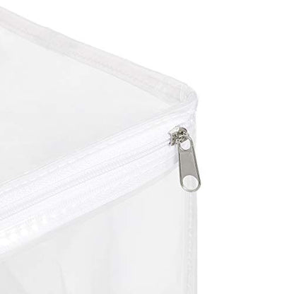 Amazon Basics Clear Zippered Storage Bags for Closet Organization, Stackable Clothing and Linen Storage Containers, 6-Pack - size: 6-Pack