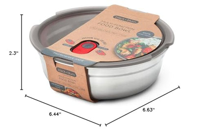 BLACK + BLUM Lunch Bowl - Reusable Meal Prep Containers for Picnic & Camping - Microwavable Stainless Steel Lunch & Dinner Food Storage Box with Leak Proof Lid - Dishwasher & Oven Safe - 650ml - size: Small Bowl (650ml)