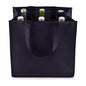 True Wine Tote Bag with Dividers, 6 Bottle Carrier for Wines & Champagne Bottles, Perfect for Travel, Holiday, Birthday Party - color: Blue