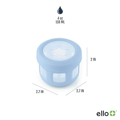 Ello Reusable Condiment Containers with Screw-on Leak Proof Lid | Perfect for Salad Dressing Sauce Dips Lunchbox Picnic Travel Bento Box | BPA-Free | Dishwasher Safe - color: Sunny Daze
