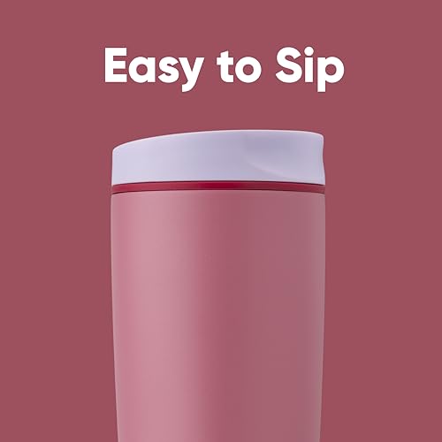 Owala SmoothSip Slider Insulated Stainless Steel Coffee Tumbler, Reusable Iced Coffee Cup, Hot Coffee Travel Mug, BPA Free 20 oz, Purple/Pink (Crochet Queen) (Pack of 8) - color: Crochet Queen, size: 20 Ounces (Pack of 8)