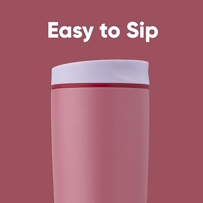 Owala SmoothSip Slider Insulated Stainless Steel Coffee Tumbler, Reusable Iced Coffee Cup, Hot Coffee Travel Mug, BPA Free 20 oz, Purple/Pink (Crochet Queen) (Pack of 8) - color: Crochet Queen, size: 20 Ounces (Pack of 8)