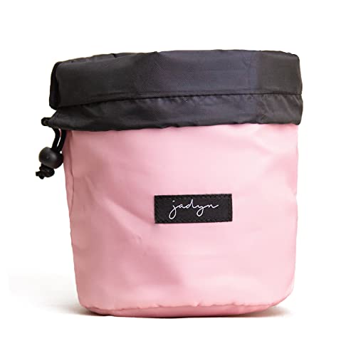 Jadyn Durable Cinch Top Makeup Organizer - Compact Travel Makeup Bag - 7 Interior Pockets for Cosmetics - Drawstring Toiletry Travel Bag for Women - 6L Storage Capacity (Pink Blush) - color: Pink Blush
