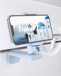 MiiKARE Travel Essentials Airplane Phone Holder, Universal Handsfree Phone Mount for Flying with 360 Degree Rotation, Travel Must Haves Phone Stand for Desk, Tray Table, Blue - color: Blue