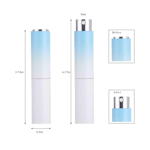 8ML Atomizer Perfume Spray Bottle for Travel (5 PCS) Empty Cologne Dispenser, Refillable Portable Sprayer - size: 8ml-Perfume Atomizer-5p
