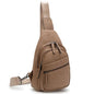 Alldaily Large Sling Bag for Women Crossbody Purse Leather Fashionable Trendy Chest Bag for Travel, Fanny Pack (Beige) - color: Beige