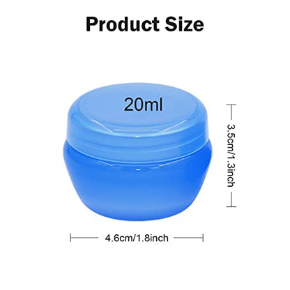 Cosywell Small Plastic Travel Jars for Creams - TSA Approved Refillable Cosmetic Containers - Leak-proof Travel Size Containers with Lid for Lotion, Makeup, Cosmetics - 6 Pieces - style: C-6 Pieces