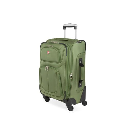 SWISSGEAR Sion Softside Expandable Spinner Luggage Durable Lightweight Travel Suitcase, Evergreen, Carry-On - color: Evergreen, size: Carry-On