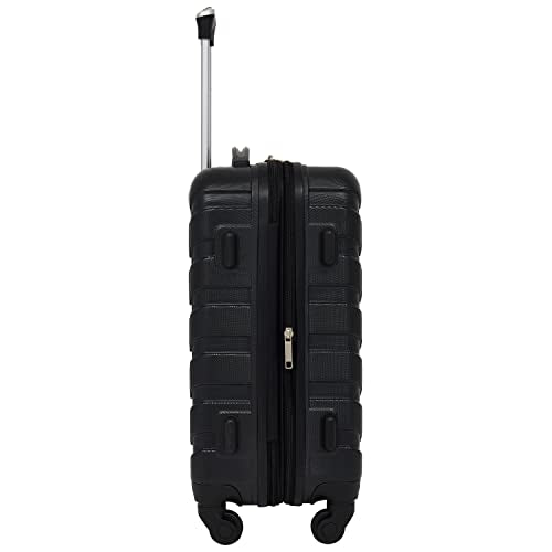 Wrangler 4 Piece Miami Luggage and Packing Cubes Set, Black - color: Black, size: 4 Piece Set