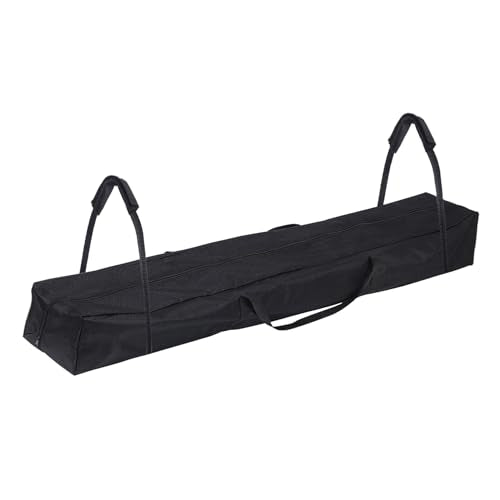Klmnop 83" L x 12" W Tent Pole Bag for Party Tent, Heavy Duty 800D Oxford Tent Poles Long Storage Bag with Padded Handles, Double Zipper Portable Case for for Tents Poles, Top Covers(Black)