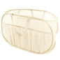 Collapsible Laundry Baskets, Upgrade Pop Up Laundry Hamper with Convenient Bags, Foldable Laundry Basket Mesh Light Weight, Easy to Carry Clothes Hampers for Laundry, Dorm, Toys, Travel Beige - color: Beige