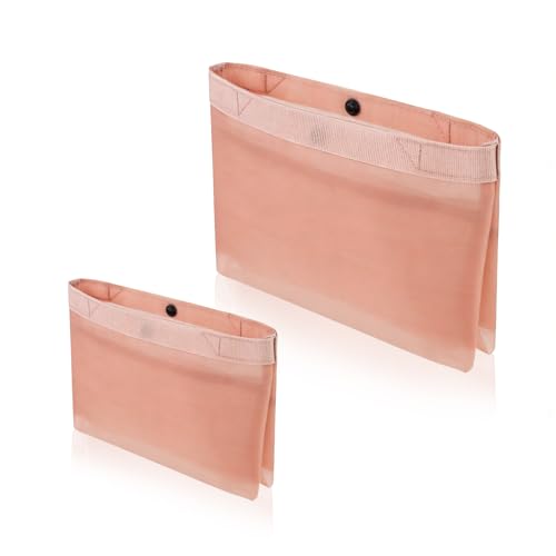 Purse Organizer, 6-Compartment Ultra Light Mini Mesh Transparent Bag Organizer Insert with Handheld and Snap Button, Tote Organizer Insert for Travel Storage, Handbag (Pink, S+L) - color: Pink, size: S+L