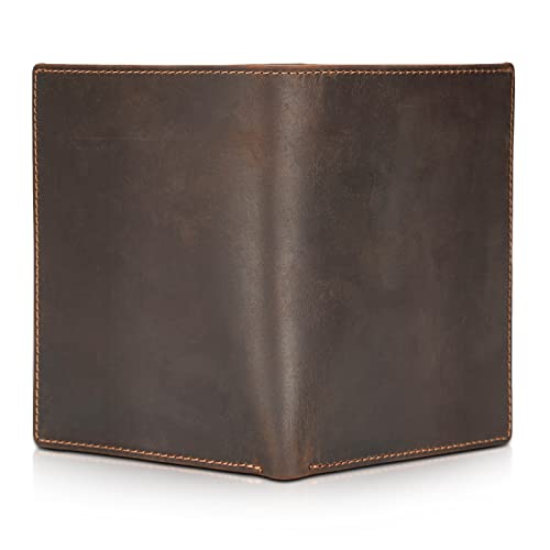 Polare Luxury RFID Blocking Leather Passport Holder Travel Wallet For Men and Women (Dark Brown) - color: Dark Brown
