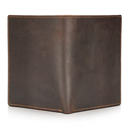Polare Luxury RFID Blocking Leather Passport Holder Travel Wallet For Men and Women (Dark Brown) - color: Dark Brown