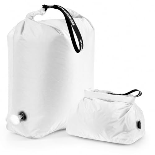 Travel Laundry Bag, Pump Free Vacuum Compression Dirty Clothes Bag Reusable Wet Dry Bags Large Capacity Space Saver Bags Camp Washable Clothes Organizer for Sports Dorm Laundromat (1 Pcs) (White, L) - color: White, size: Large