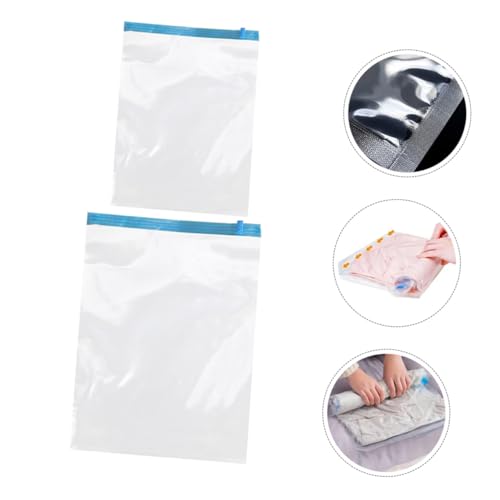 12pcs Hand Roll up Vacuum Storage Bags, Pa+pe 7-layer Compression Bags for Travel Packing and Suitcase Clothing Organization, Reusable Space Saver Pouches 35x50cm 40x60cm