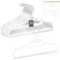 Velvet Stackable Hangers 30 Pack, STOPKLAS White Clothes Hangers Non Slip Felt Hangers with 360° Swivel Hook, Thin Hanger Space Saving, Heavy Duty Closet Hanger for Clothes, Coats, Suits, Dress, Pants - color: White