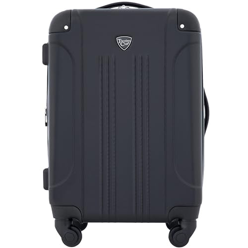 Travelers Club Chicago Hardside Expandable Spinner Luggage, Black, 22" Carry-On - color: Black, size: 22" Carry-On