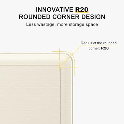 LEVEL8 Carry on Suitcase for Women Men, Carry-on Luggage Airline Approved, Travel Bag with Spinner Wheels, Lightweight Luminous Textured Hard Shell, Tsa Lock, 20 Inch, Cream White - color: Cream White, size: Carry-On 20 Inch