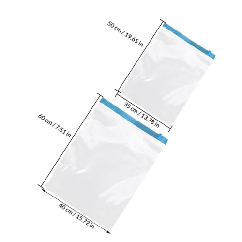 Ipetboom 12pcs Vacuum Compression Bags for Travel Clothes Storage, Hand Roll-up Reusable Space Saver Bags, Pa+pe Material, 35x50cm 40x60cm, Luggage Packing Organizer