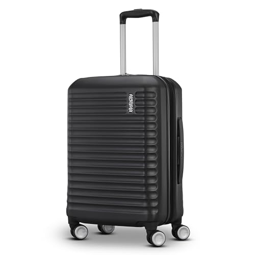 American Tourister Stratum 3.0 Carry-On Spinner, Airline Approved, Durable Hardside Luggage, Expands 1.5", RightHeight™ Adjustable Handle, Black - color: Black, size: Carry-On