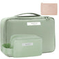 Queboom Travel Makeup Bag Cosmetic Bag Makeup Bag Toiletry bag for women and men (Green-3pcs) - color: Green-3pcs