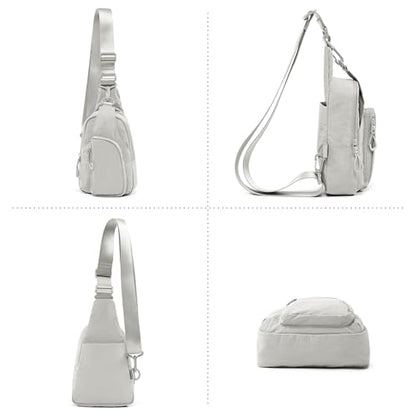 ODODOS Sling Bag with Adjustable Straps Crossbody Chest Bag Lightweight Backpack for Casual Traveling Hiking - color: Murmur