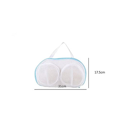 Mesh Bra Laundry Bag Underwear Pouch Travel Organizer Bag(Blue)