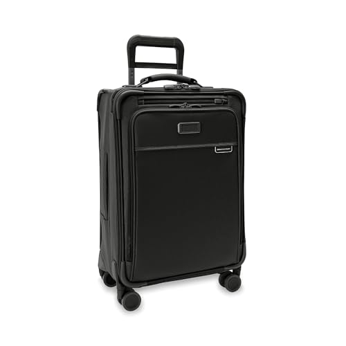 Briggs & Riley Essential 22" Carry On Expandable Spinner - Luggage for Travel, Suitcases with Wheels, Softside Rolling Bag for Men & Women, Self-Repairing Zipper - Baseline Collection, Black - color: Black, size: 22" Essential Carry-On