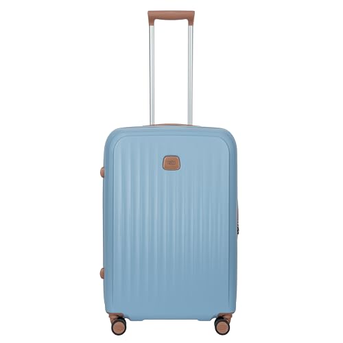 Bric's Taormina Ultra-Light Checked Luggage – Expandable Hard Shell Suitcase with TSA Lock, Anti-Tamper Zippers & 360 Spinner Mobility Wheels - 27 Inch, Sky Blue - color: Sky Blue, size: Checked-Medium