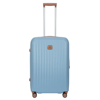 Bric's Taormina Ultra-Light Checked Luggage – Expandable Hard Shell Suitcase with TSA Lock, Anti-Tamper Zippers & 360 Spinner Mobility Wheels - 27 Inch, Sky Blue - color: Sky Blue, size: Checked-Medium