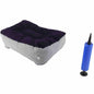 Footrest with Air Pump - Soft Flocking Adjustable Height Leg Support Cushion for Travel, Office & Home Use,37x30x16cm/14.57x11.81x6.30in(Purple＋Grey) - color: Purple＋grey